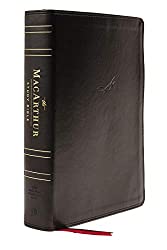 MacArthur Study Bible - black leather new
